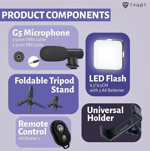 ShopVerse CreatorPro™ 3-in-1 Vlogging Kit with Wireless Remote