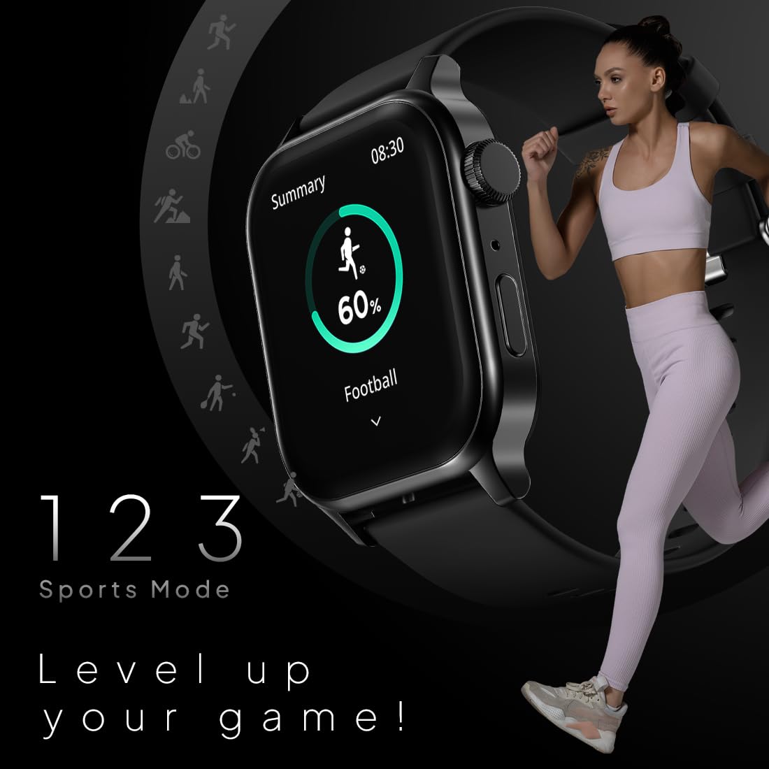 Dodder Smart Fitness Band with Touch Control, Workout Modes, Quick Charge & Water Resistance