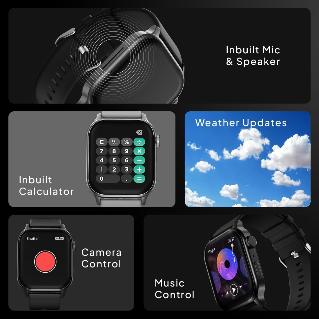 Dodder Smart Fitness Band with Touch Control, Workout Modes, Quick Charge & Water Resistance