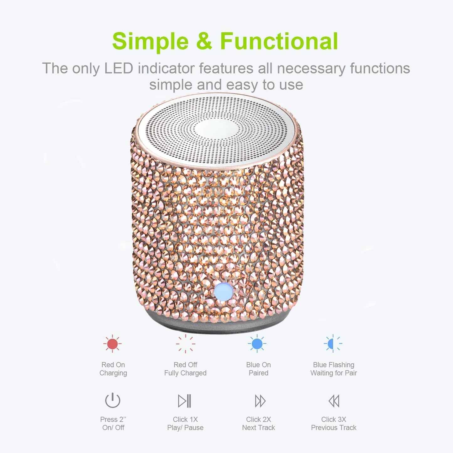 Shopverse CrystalBeat Mini – Premium Wireless Speaker