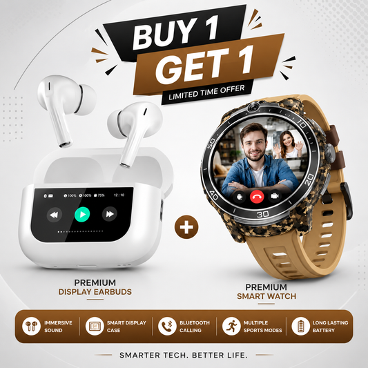Ranger Vision Pro™ Smart & Sound Combo – Smartwatch + VisionPods™ Smart Display Wireless Earbuds