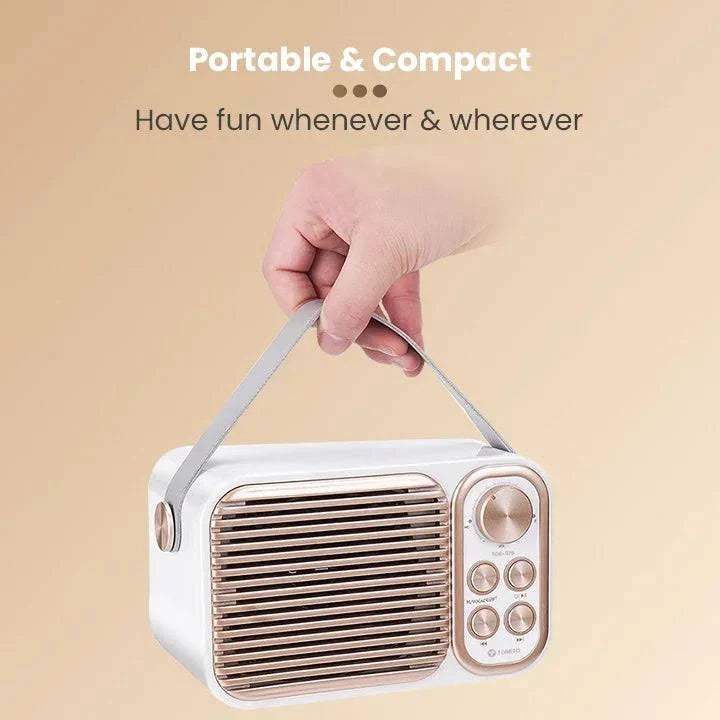 Shopverse Retro Wireless Karaoke Speaker with Dual Microphones